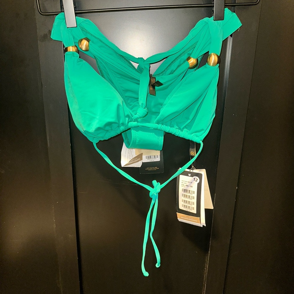 Vix Emerald Bikini Set with Gold Details